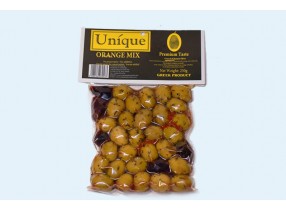 Unique ORANGE MIX Green & Kalamon Oliven 250gr Vacuum