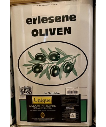 Unique KALAMON OLIVES COLOSSAL TIN CAN 13Kg
